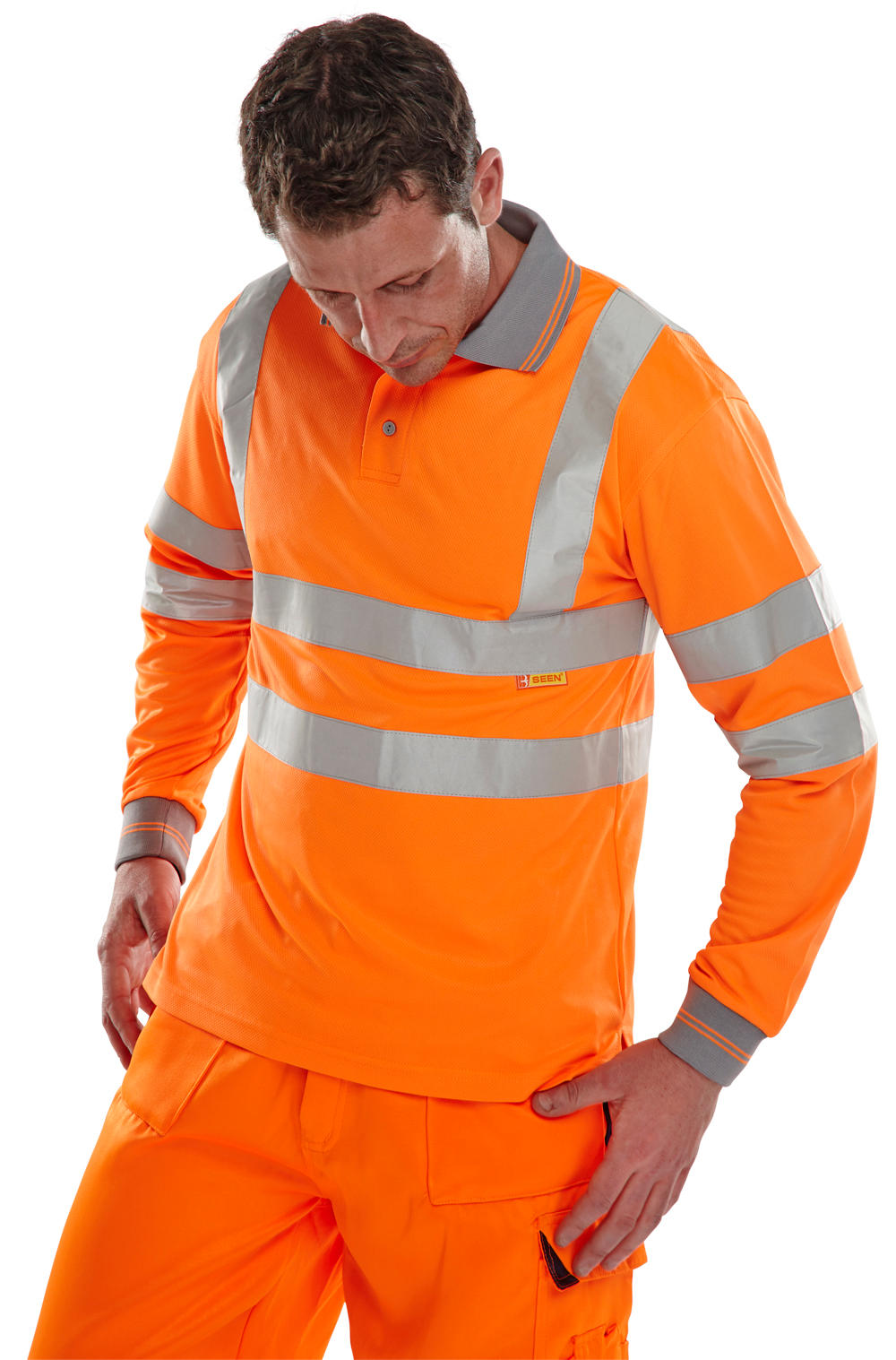 POLO SHIRT LONG SLEEVED ORANGE
