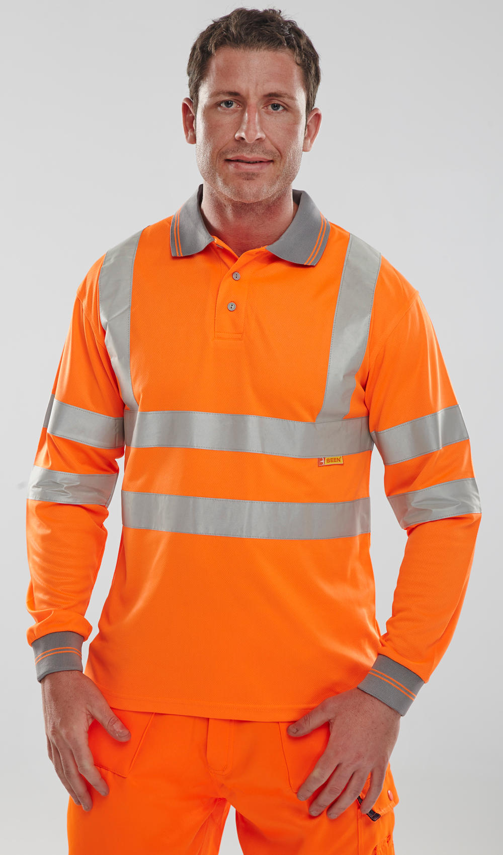 POLO SHIRT LONG SLEEVED ORANGE