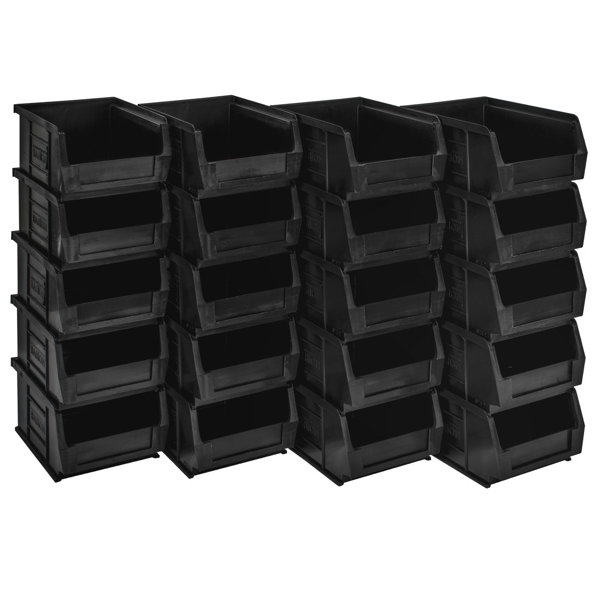 Barton Topstore Black Recycled Pick Bin Size TC2 - Pack 20 Picking Bins - H75mm x W100mm x D165mm
