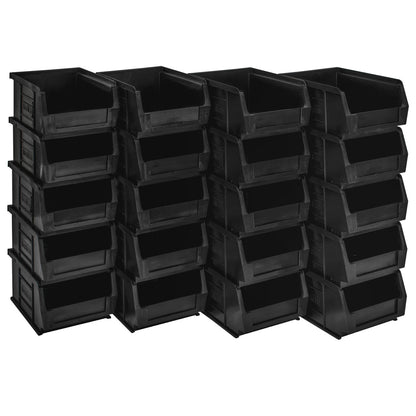 Barton Topstore Black Recycled Pick Bin Size TC2 - Pack 20 Picking Bins - H75mm x W100mm x D165mm