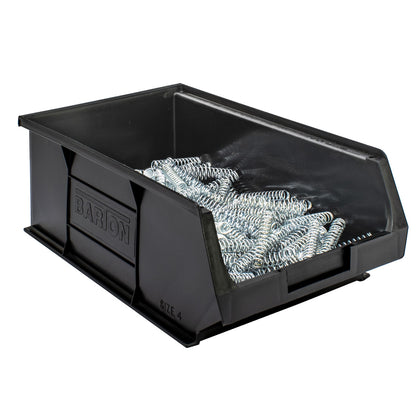 Barton Topstore Recycled Black Pick Bin Size TC4 - Pack 10 Picking Bins - H132mm x W205mm x D350mm