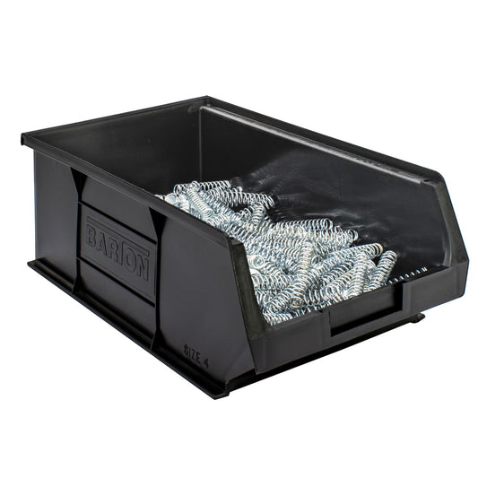 Barton Topstore Recycled Black Pick Bin Size TC4 - Pack 10 Picking Bins - H132mm x W205mm x D350mm