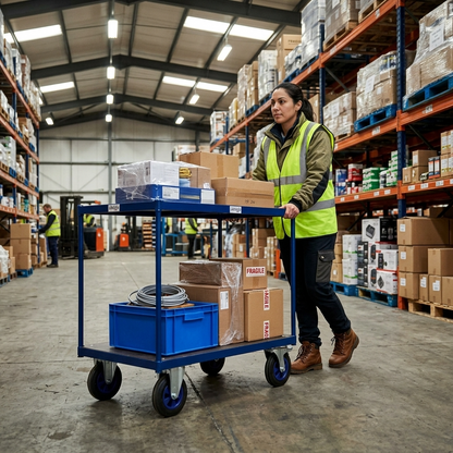 Apollo UK Table Top Shelf Trucks - Timber Shelves
