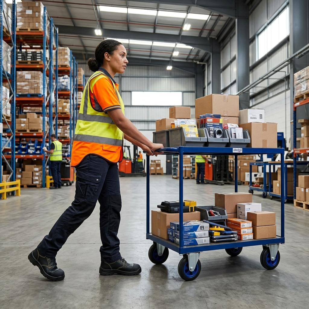 Apollo UK Table Top Shelf Trucks - Timber Shelves