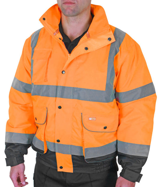 LOCHS BOX -TWO TONE CONSTRUCTOR BOMBER JACKET ORANGE / NAVY XXL