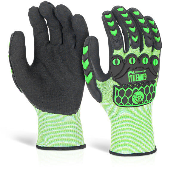 CUT RESISTANT FULLY COATED IMPACT GLOVE ORANGE L