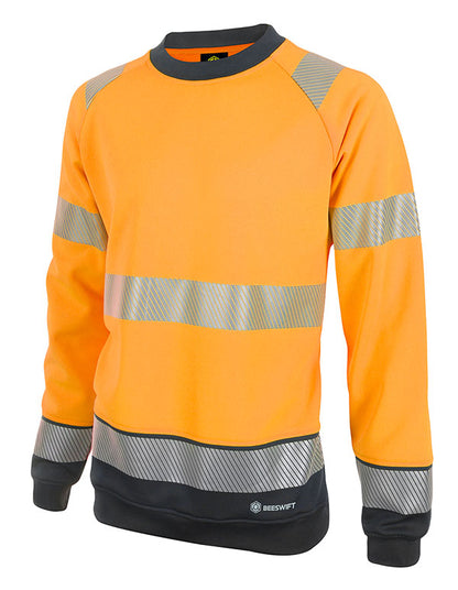 HIVIS TWO TONE SWEATSHIRT ORANGE / BLACK L