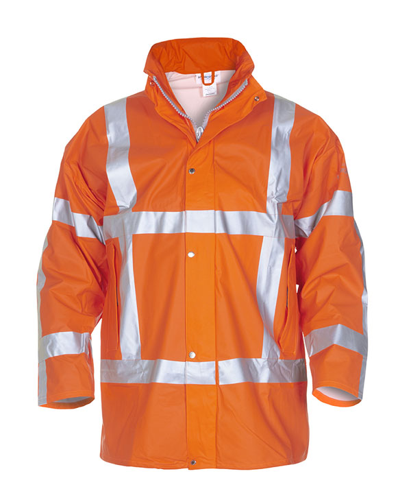 NEER MULTI HYDROSOFT FLAME RETARDANT ANTI-STATIC HIGH VISIBILITY WATERPROOF PARKA  ORANGE